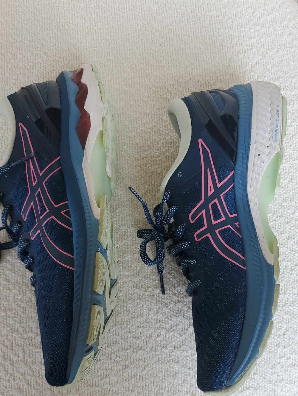 Asics Women's Gel KAYANO 27 Running Shoe Blue with Pink Logo Size 7.5 - Picture 9 of 10